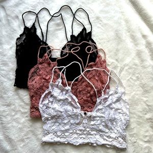 Freepeople lace bralettes